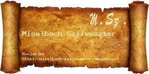 Miselbach Szilveszter névjegykártya